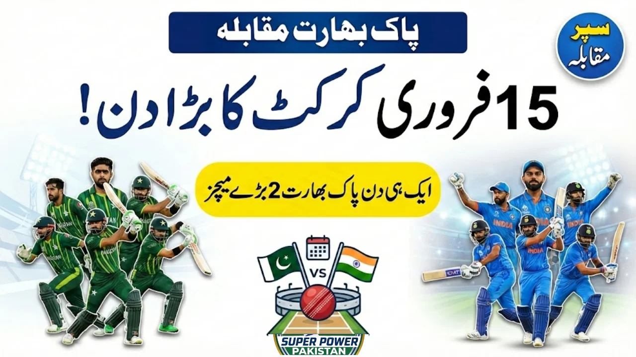 February 15 Showdown: Pakistan and India to Play 2 Matches