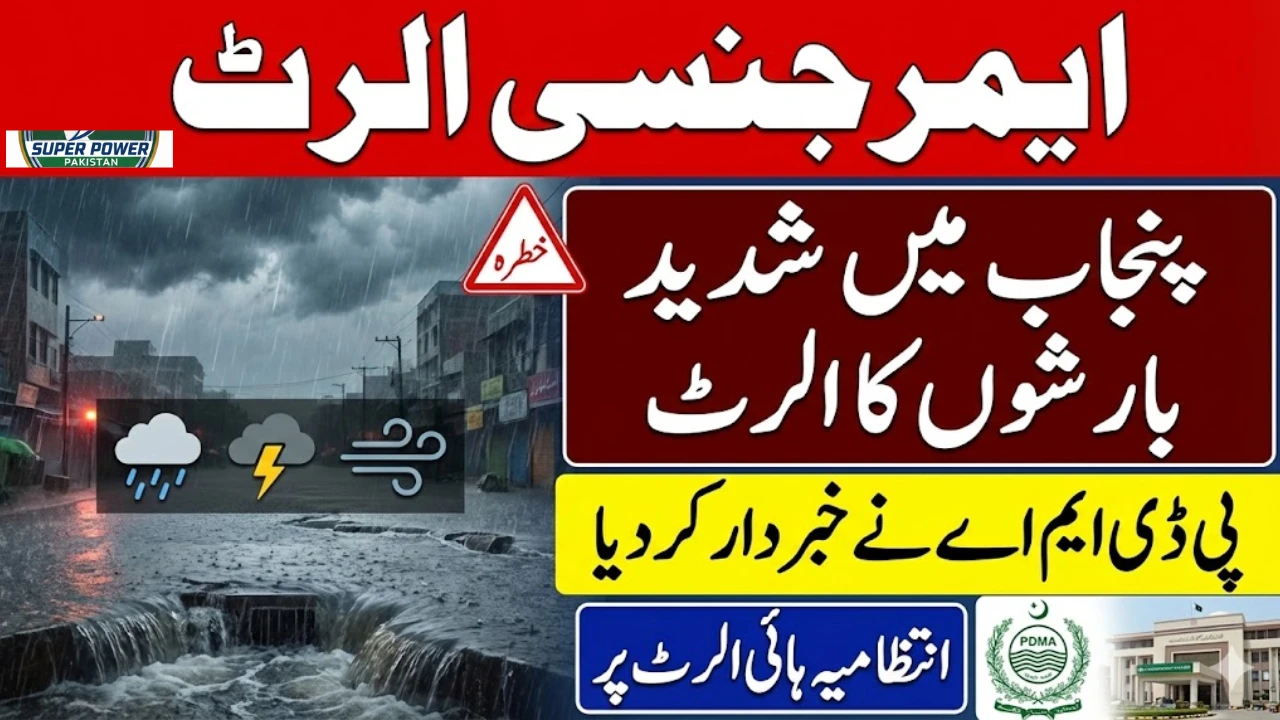 PDMA Alerts Punjab of Heavy Rains – Authorities Brace for Emergency Situation