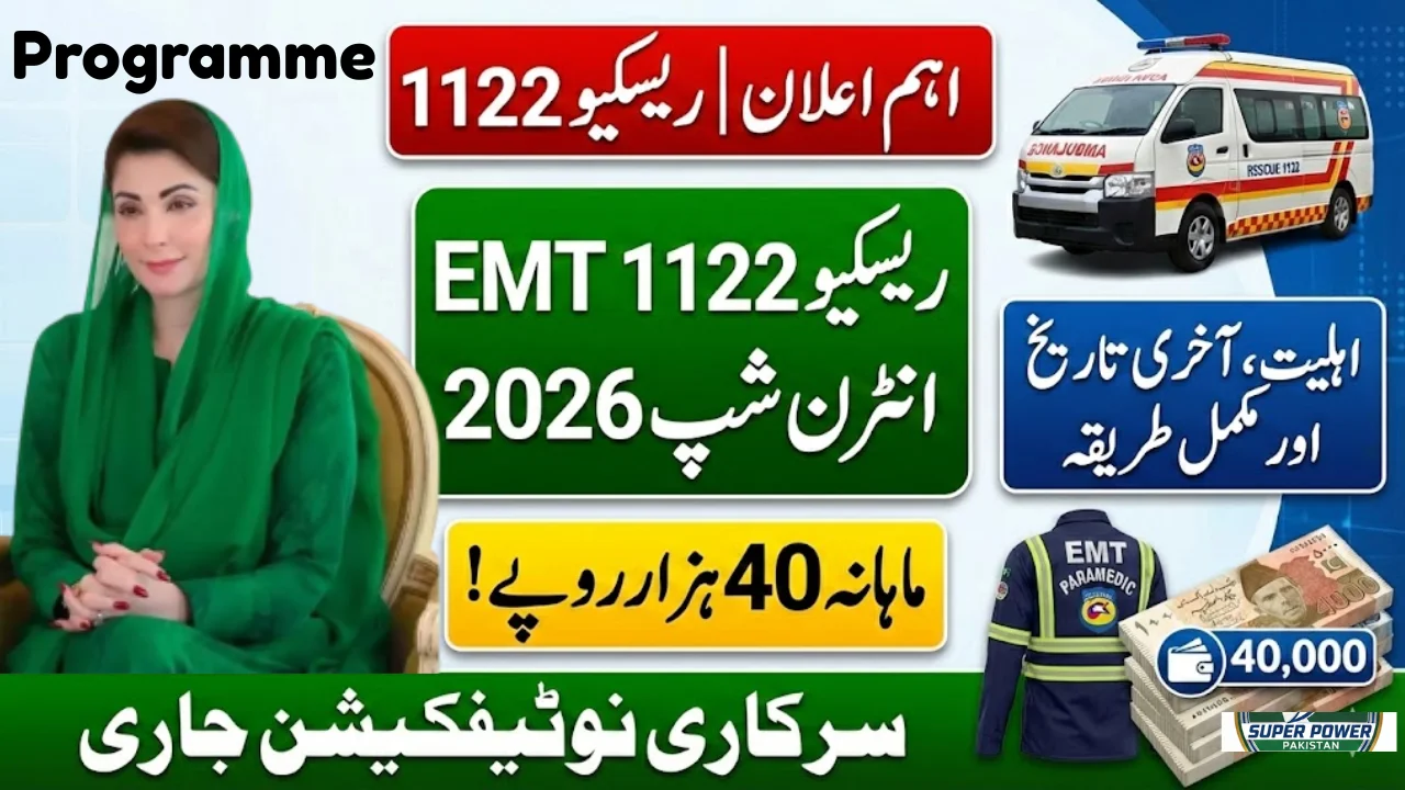 Rescue 1122 EMT Internship 2026 – Rs.40,000 Monthly Stipend, Eligibility & Apply Guide