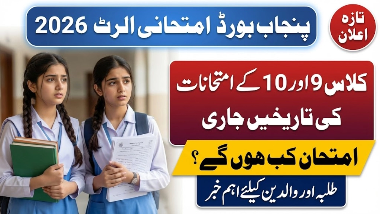 Class 9 & 10 Punjab Board Exam Dates 2026 Revealed – Student Alert